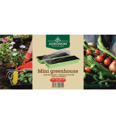 Minidrivhus 2 stk grøn 47x16cm