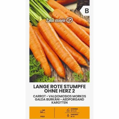 Gulerod 'Lange Rote Stumpfe Ohne Herz 2'