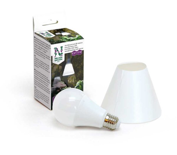 Plantebelysning LED-lampe 15W med skærm