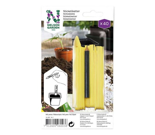Planteskilte med pen, 40 stk