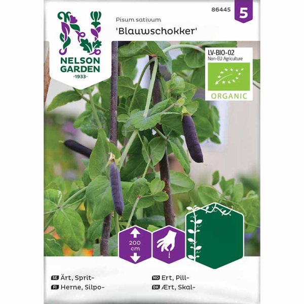 Sprit ärt 'Blauwschokker' Organic