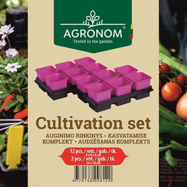 Plastpotter 8cm, 12-pak, pink