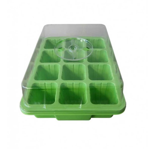 Minidrivhus med 12 potter 3-pak