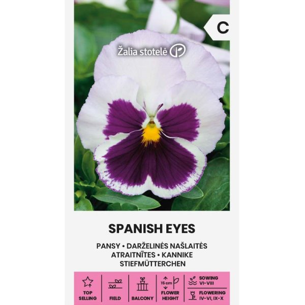 Stedmoderblomst 'Spanish eyes'