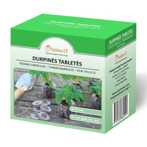 Tørvebriketter 33mm 12 stk