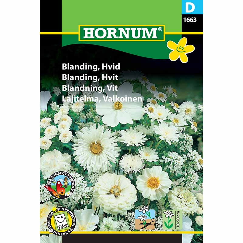 Blomsterblanding Hvid