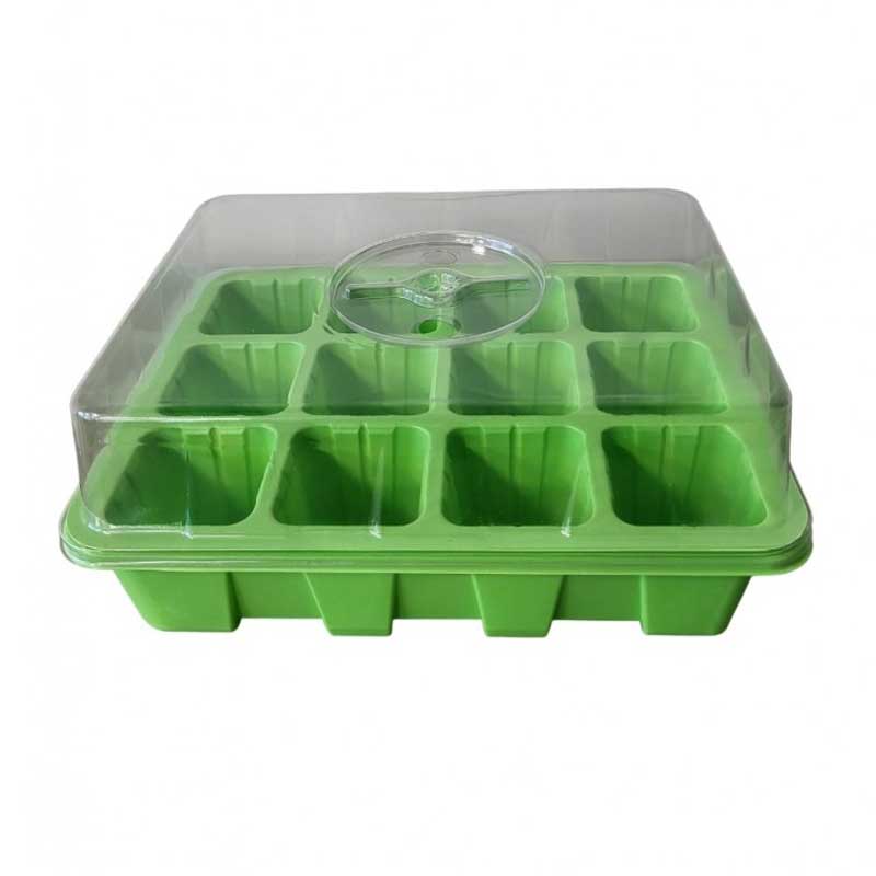 Minidrivhus med 12 potter 3-pak