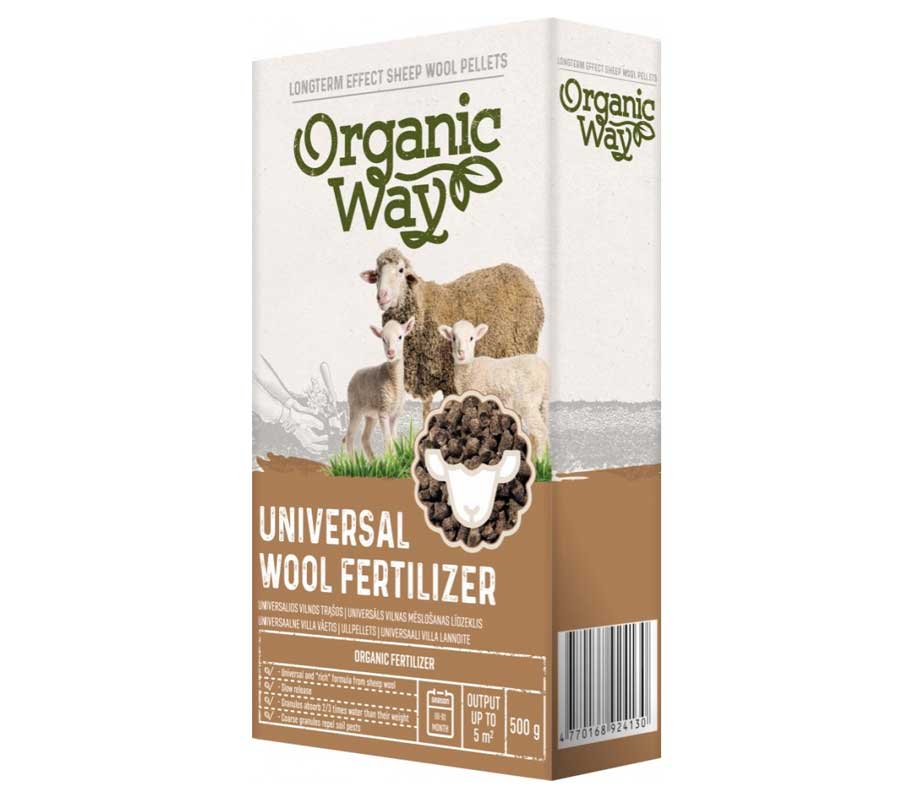 Organisk gødning lavet af uld