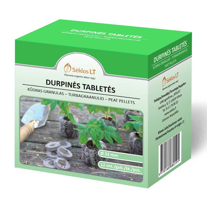 Tørvebriketter 33mm 12 stk